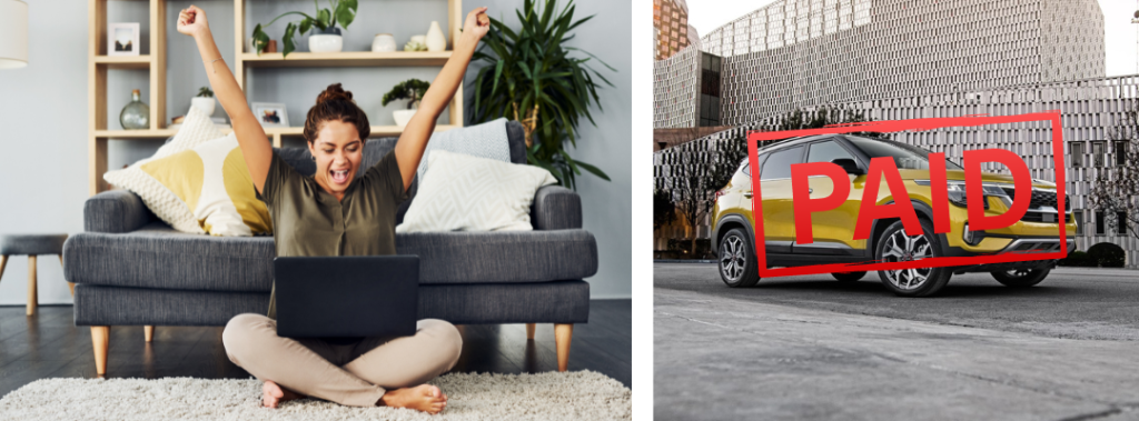 Kia Financing Paid off Early. Happy customer and her car