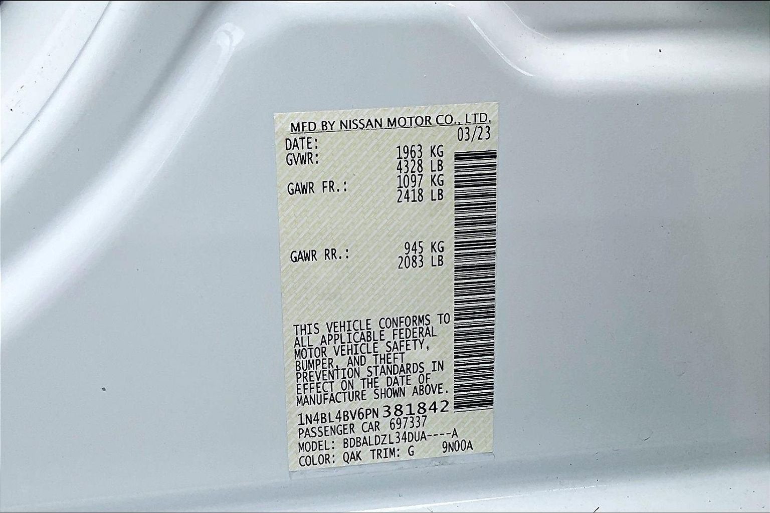 2023 Nissan Altima 2.5 S