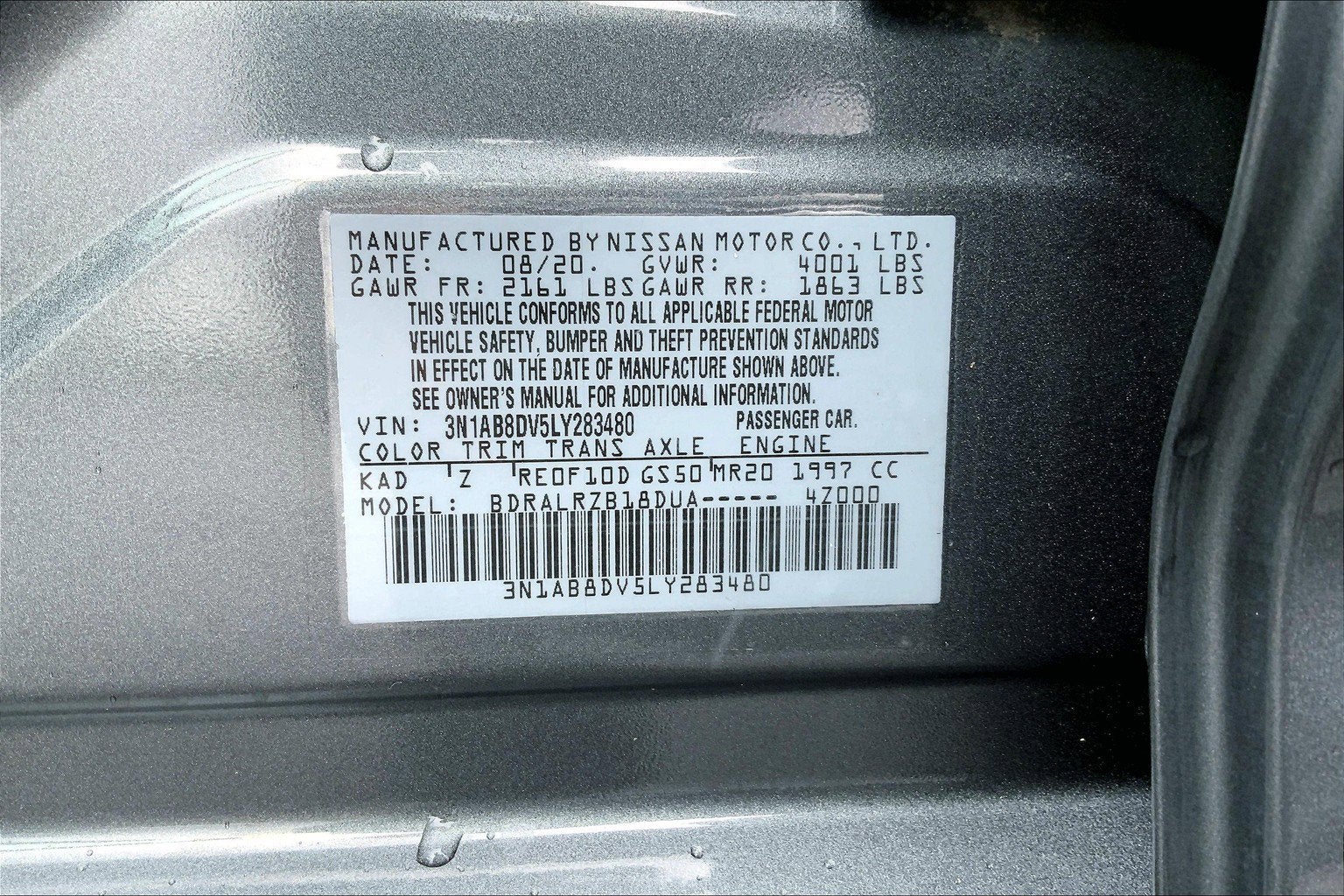 2020 Nissan Sentra SR