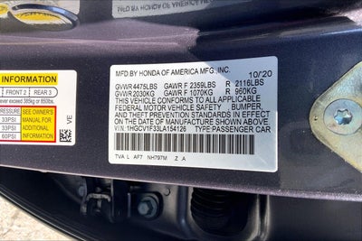 2020 Honda Accord Sedan Sport
