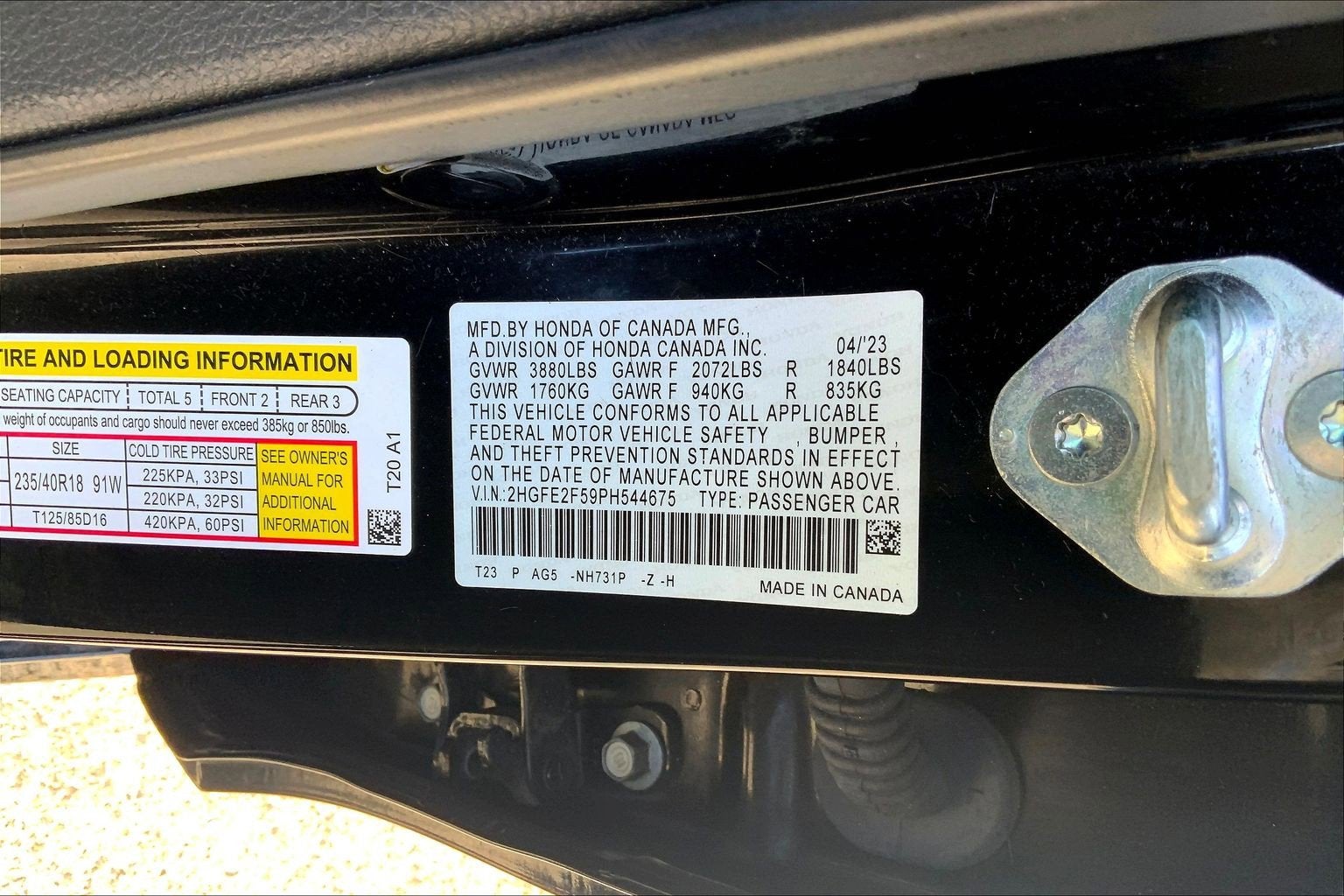 2023 Honda Civic Sedan Sport