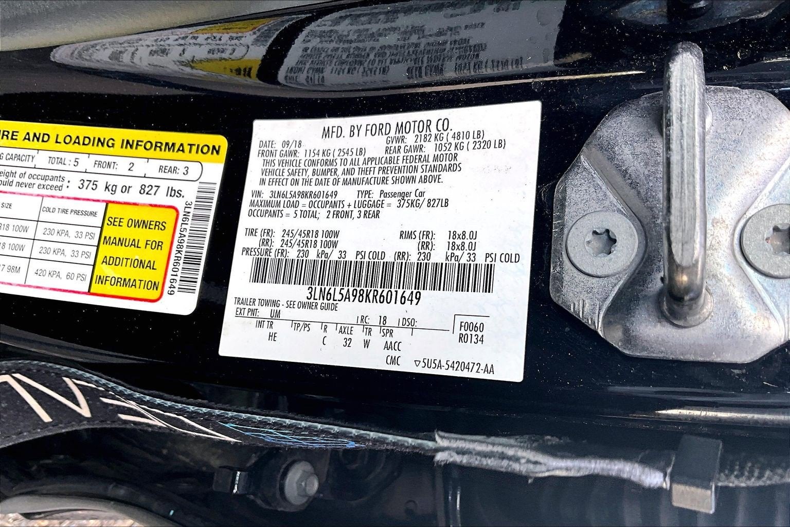 2019 Lincoln MKZ Standard