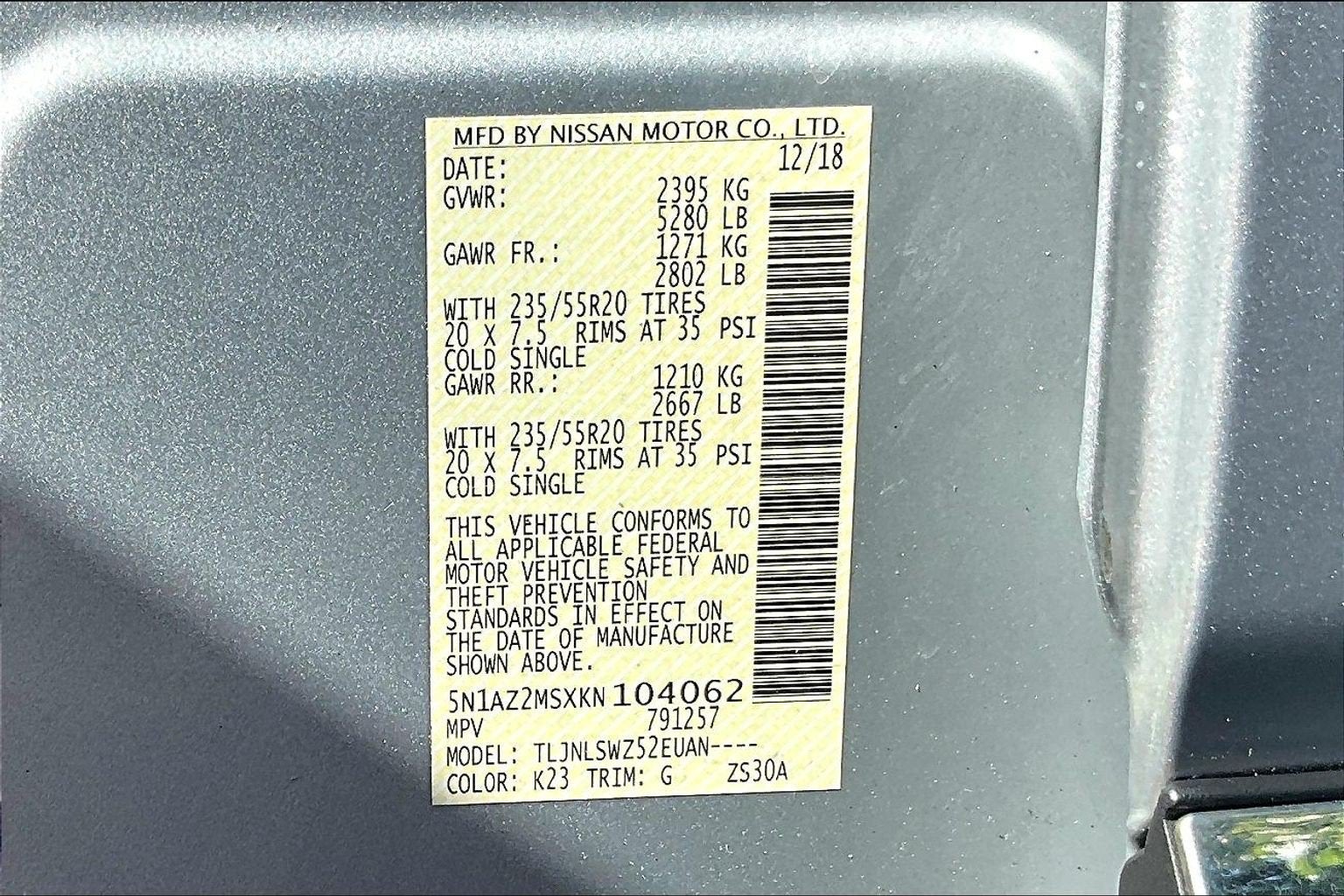 2019 Nissan Murano Platinum