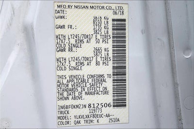 2018 Nissan NV Cargo SV