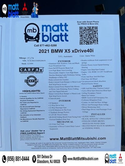 2021 BMW X5 xDrive40i