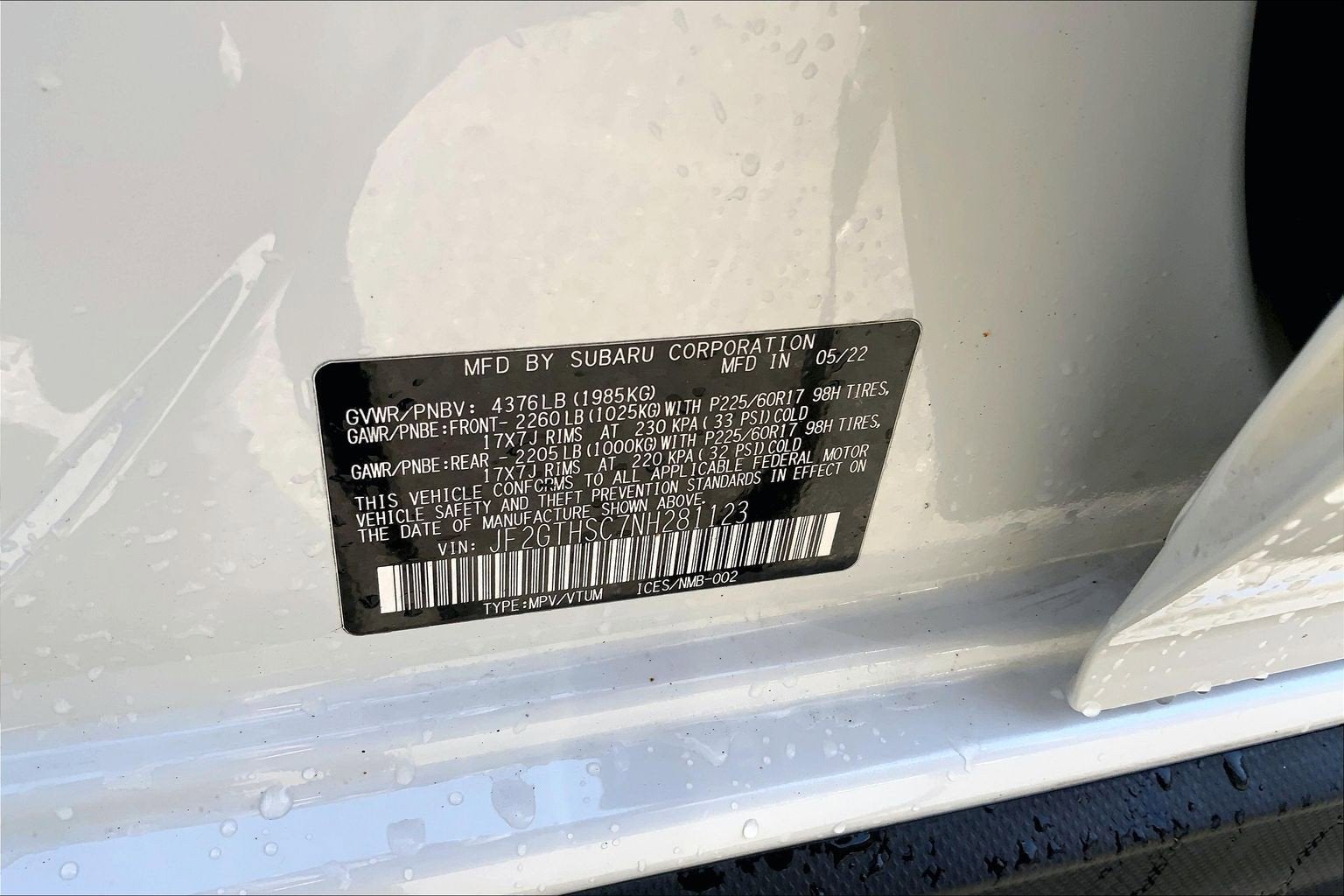 2022 Subaru Crosstrek Sport