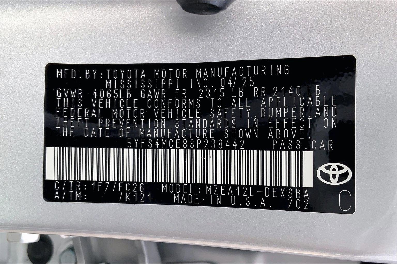 2025 Toyota Corolla SE